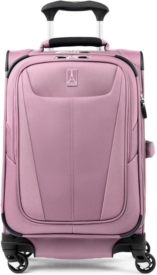 Maxlite 5 Softside Expandable Carry-on Luggage with 4 Spinner Wheels, Orchid Pink Purple,